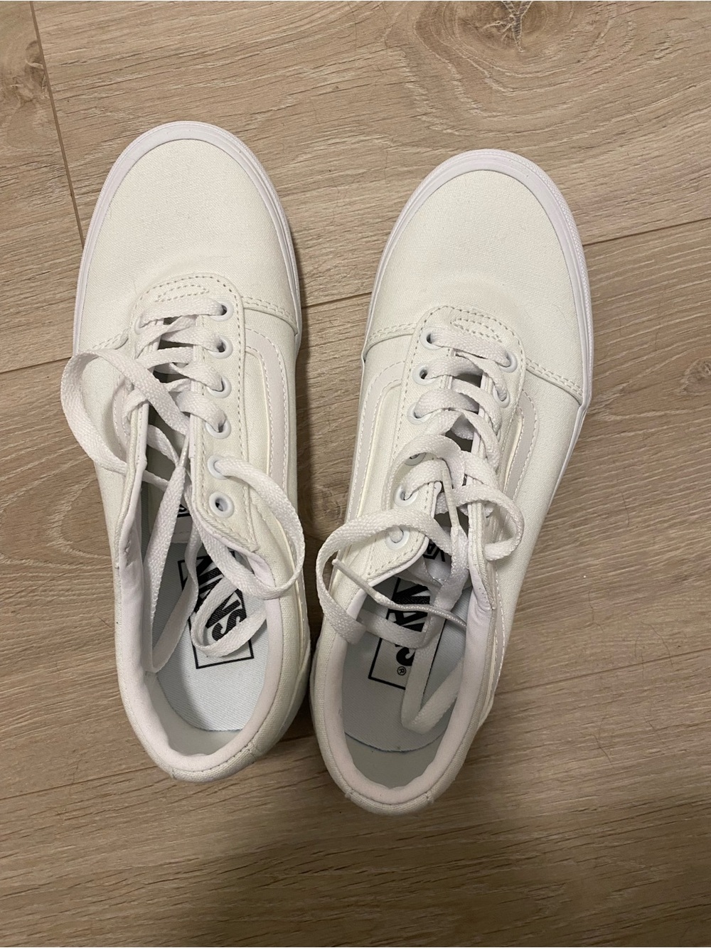 Vans Women’s Low-Top Canvas Sneakers in White